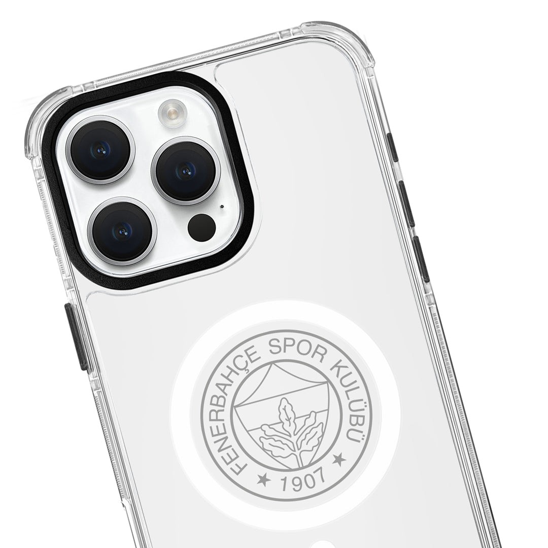 Fenerbahçe Magsafe Monochrome Logo Şeffaf Telefon Kılıfı