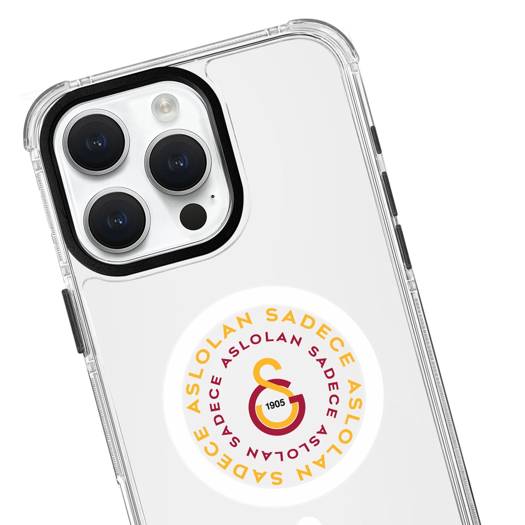 Galatasaray Magsafe Aslolan Şeffaf Telefon Kılıfı
