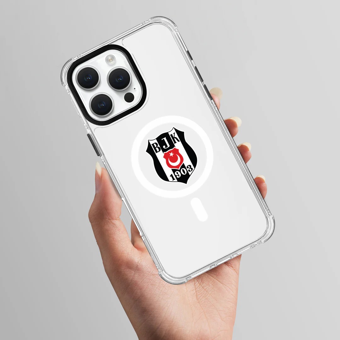 Beşiktaş Magsafe Logo Şeffaf Telefon Kılıfı