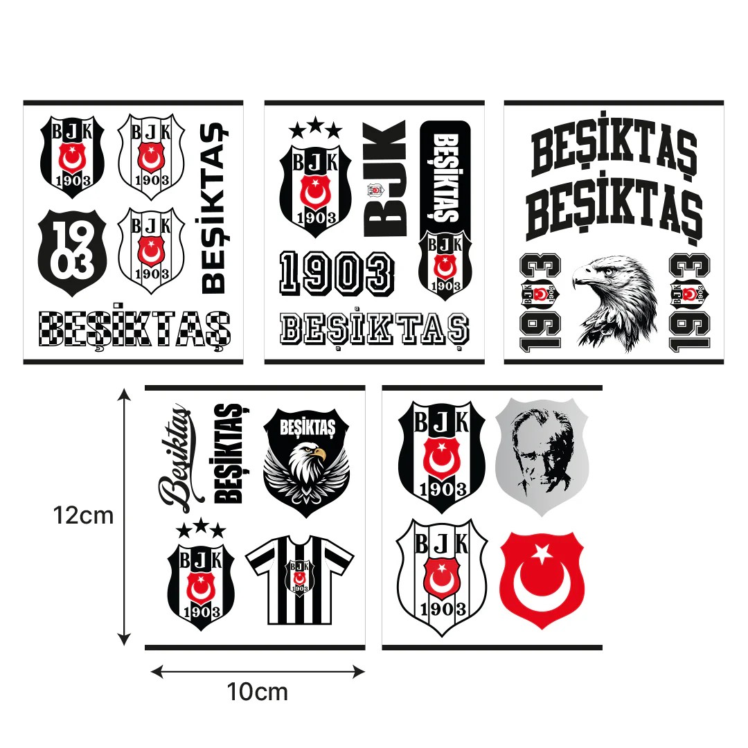 Beşiktaş Siyah Sticker Paketi
