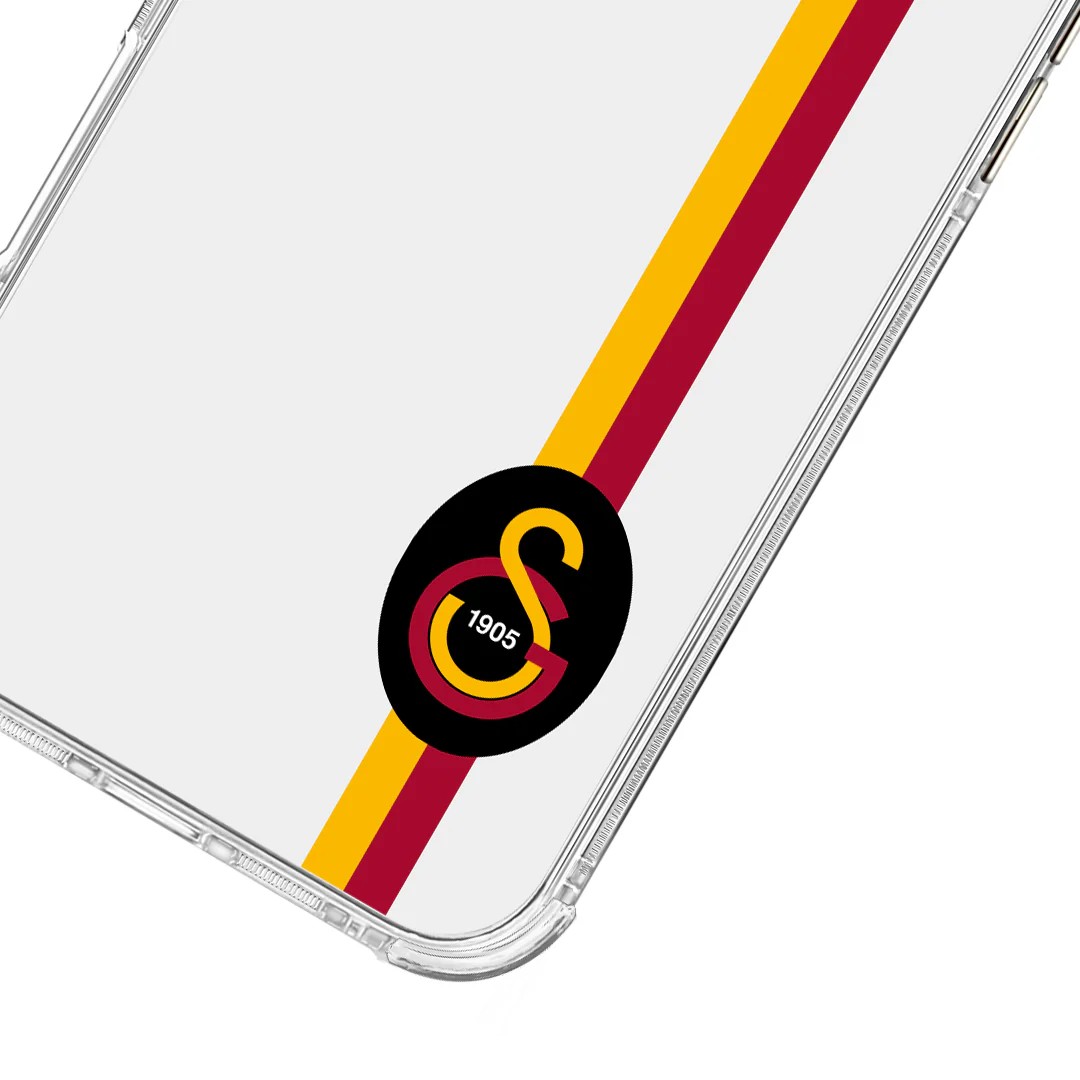 Galatasaray Parçalı Detay Siyah Arma Şeffaf Telefon Kılıfı