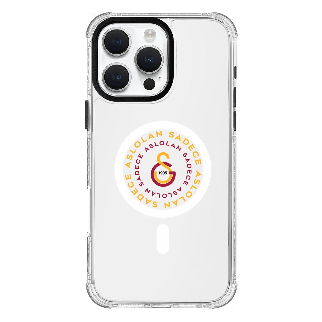 Galatasaray Magsafe Aslolan Şeffaf Telefon Kılıfı