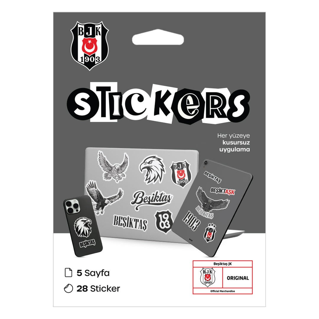 Beşiktaş Gri Sticker Paketi