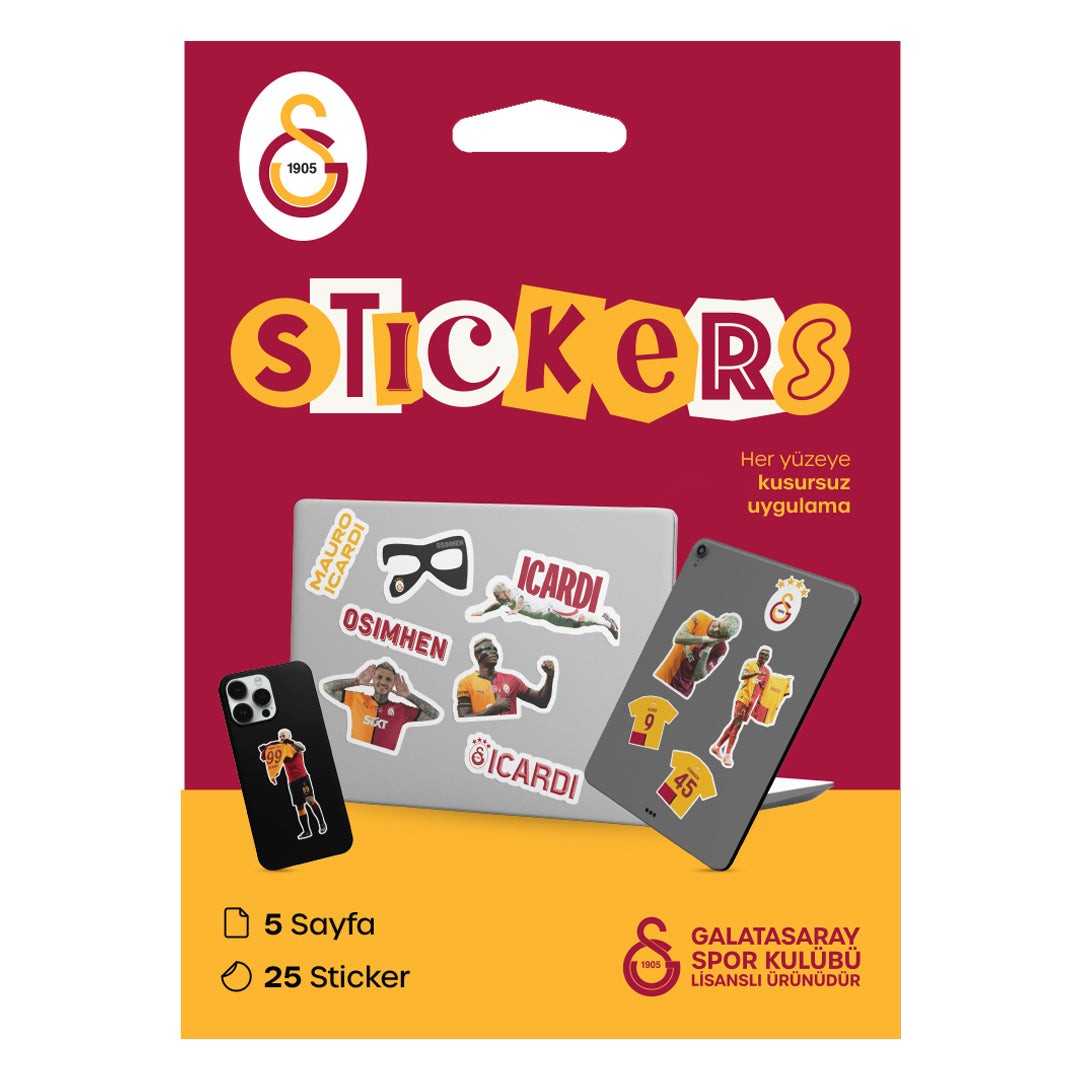 Galatasaray Kırmızı Sticker Paketi