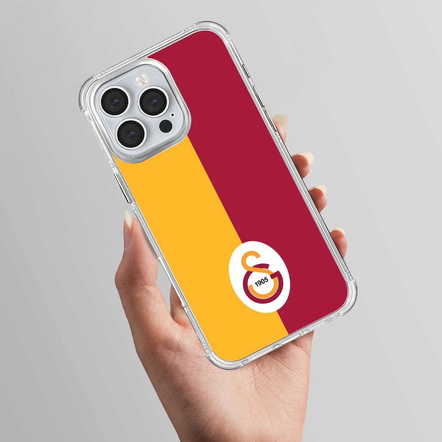 Galatasaray Parçalı Logo Şeffaf Telefon Kılıfı