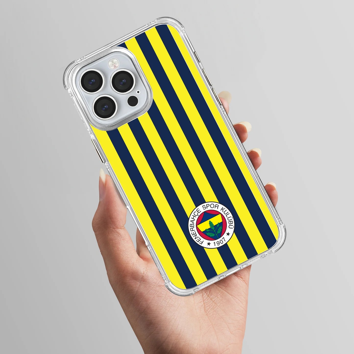 Fenerbahçe Çubuklu Şeffaf Telefon Kılıfı