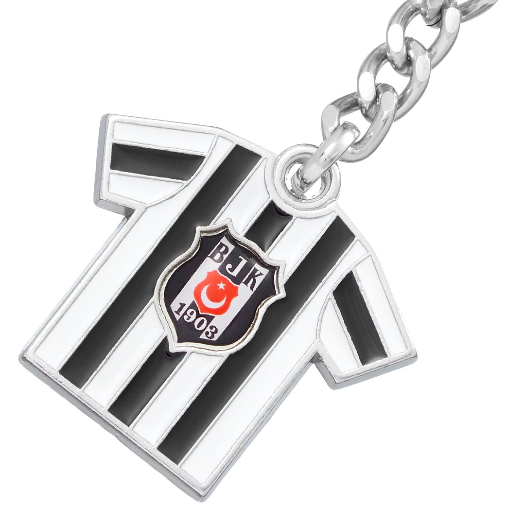 Beşiktaş Çubuklu Forma Metal Anahtarlık