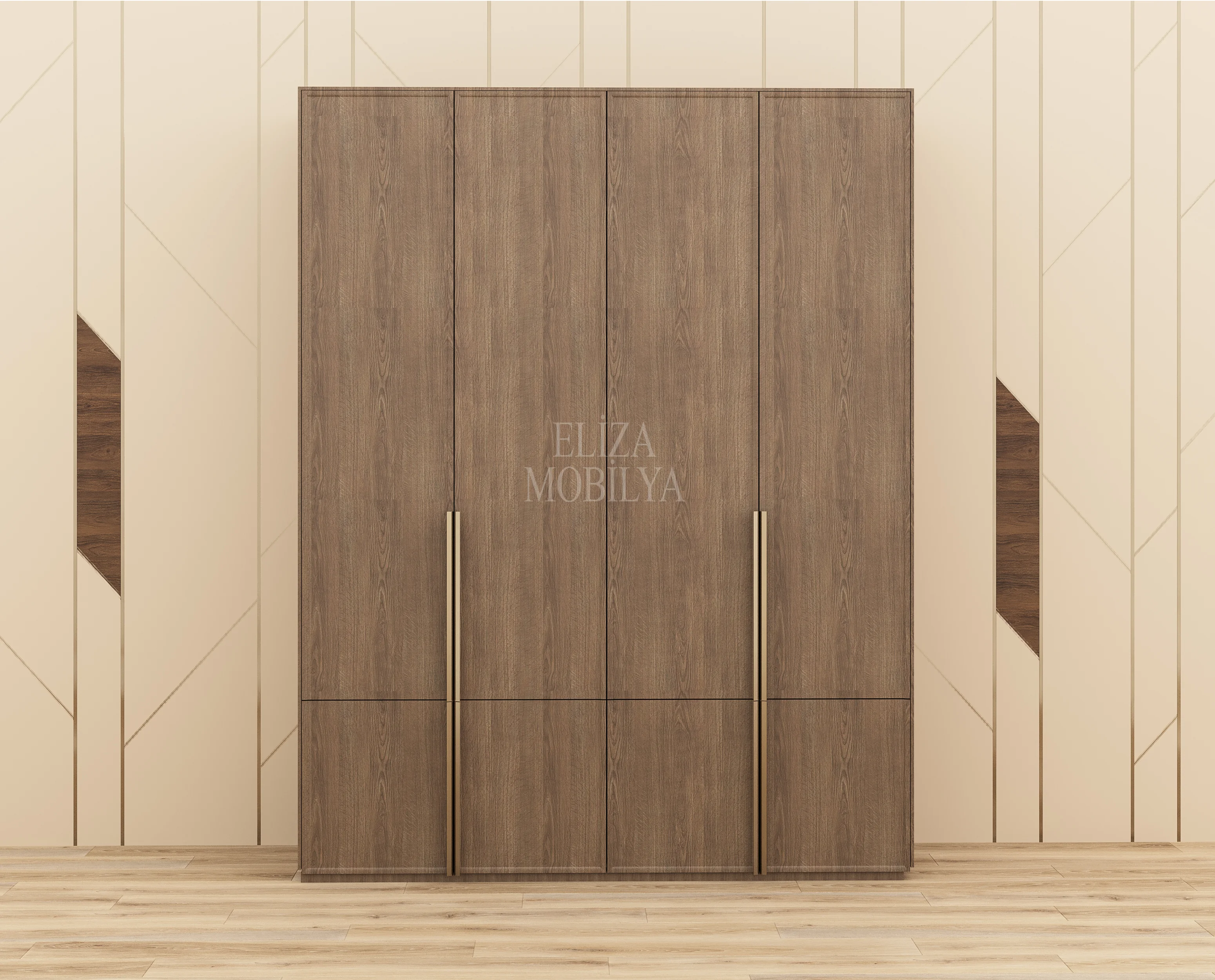 ED-GA2766 4 KAPAKLI 3 ÇEKMECELİ ASKILI 4 RAFLI