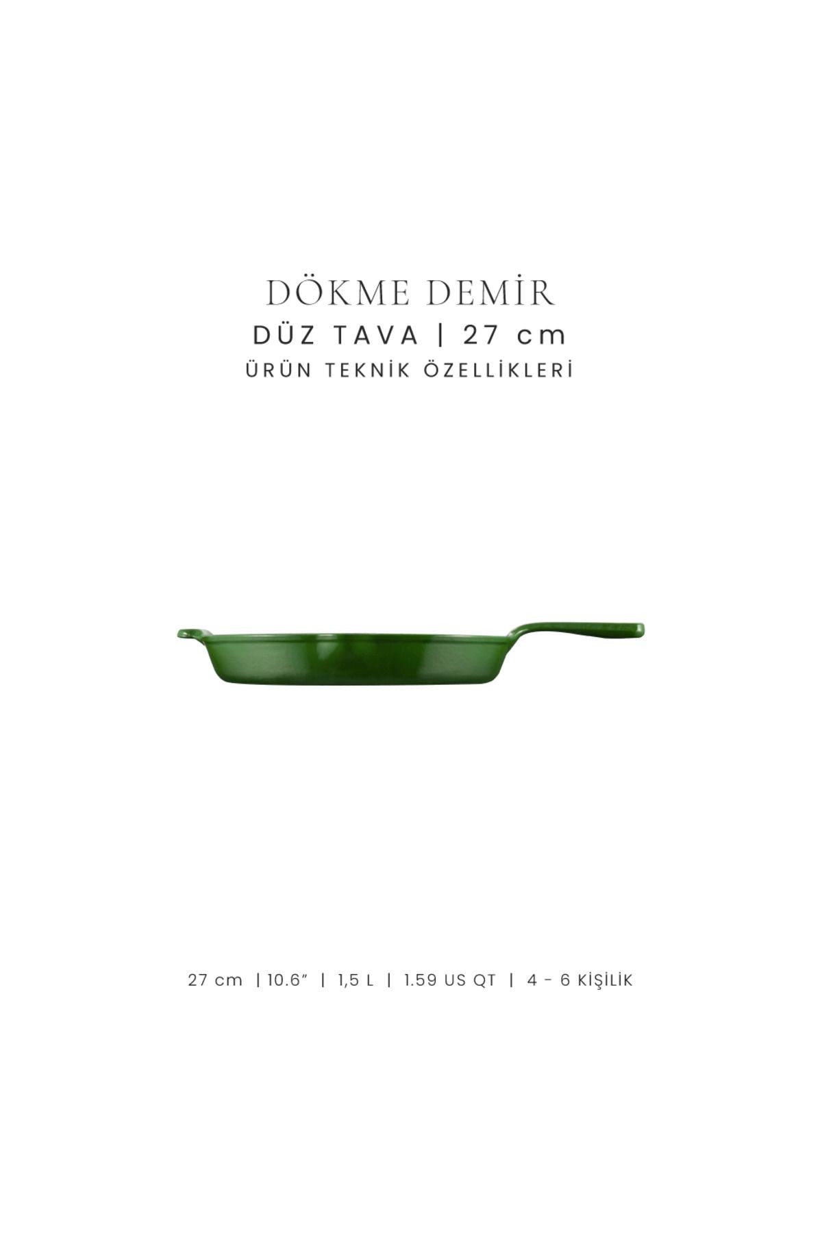 Voeux Forêt Döküm Düz Tava 27Cm