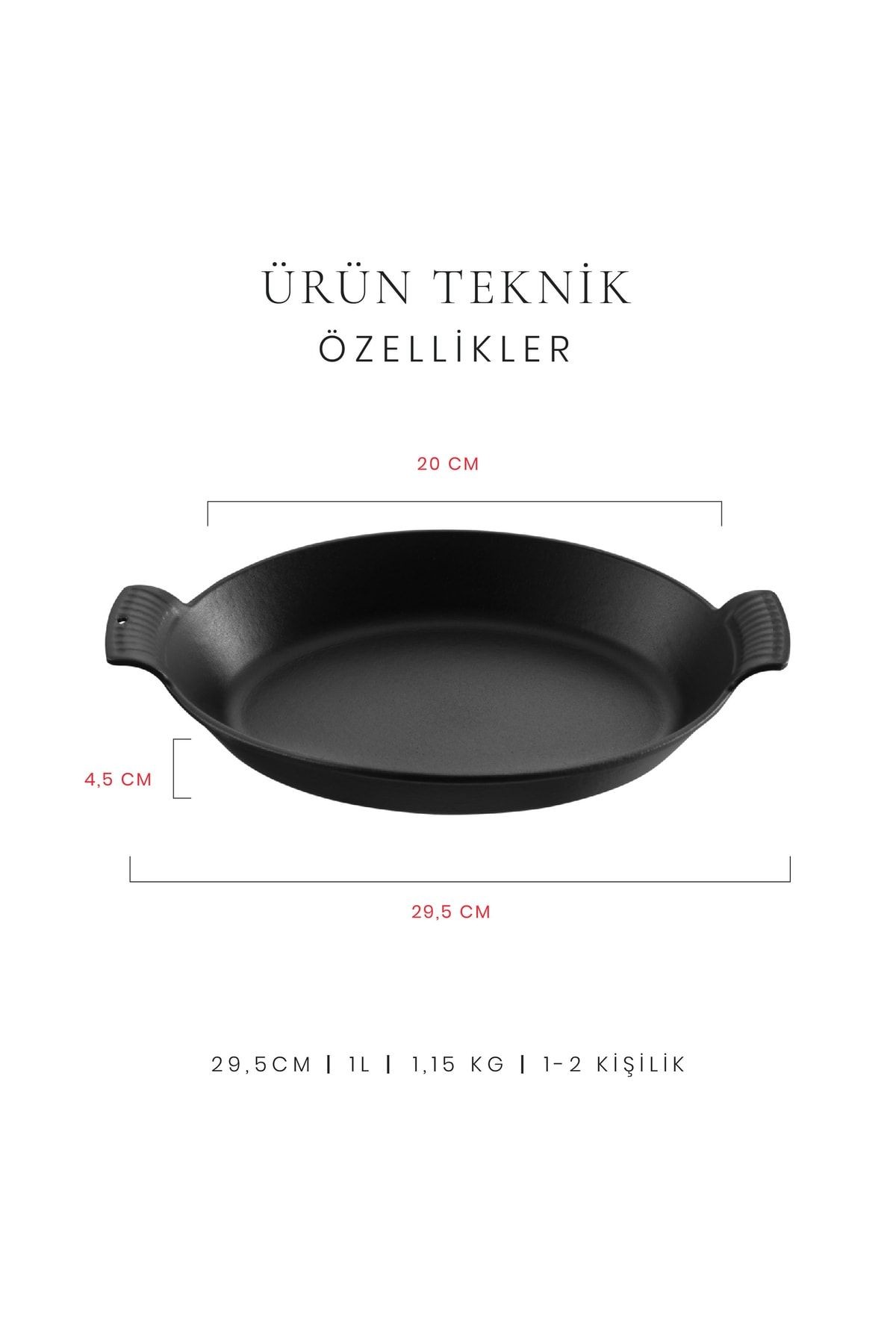 Voeux Elegance Döküm Kayık Sahan 20Cm