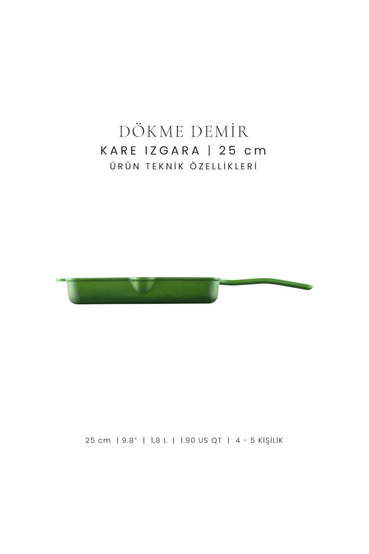 Voeux Forêt Döküm Kare Izgara Tava 25Cm