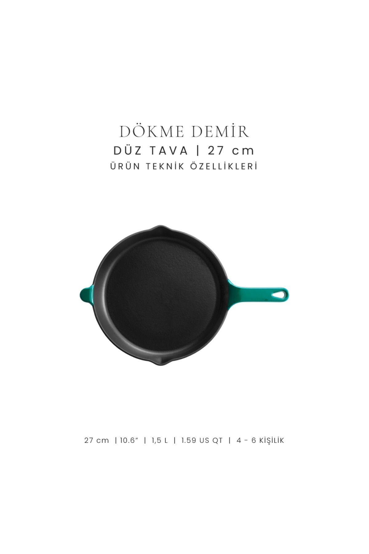 Voeux Profond Döküm Düz Tava 27Cm