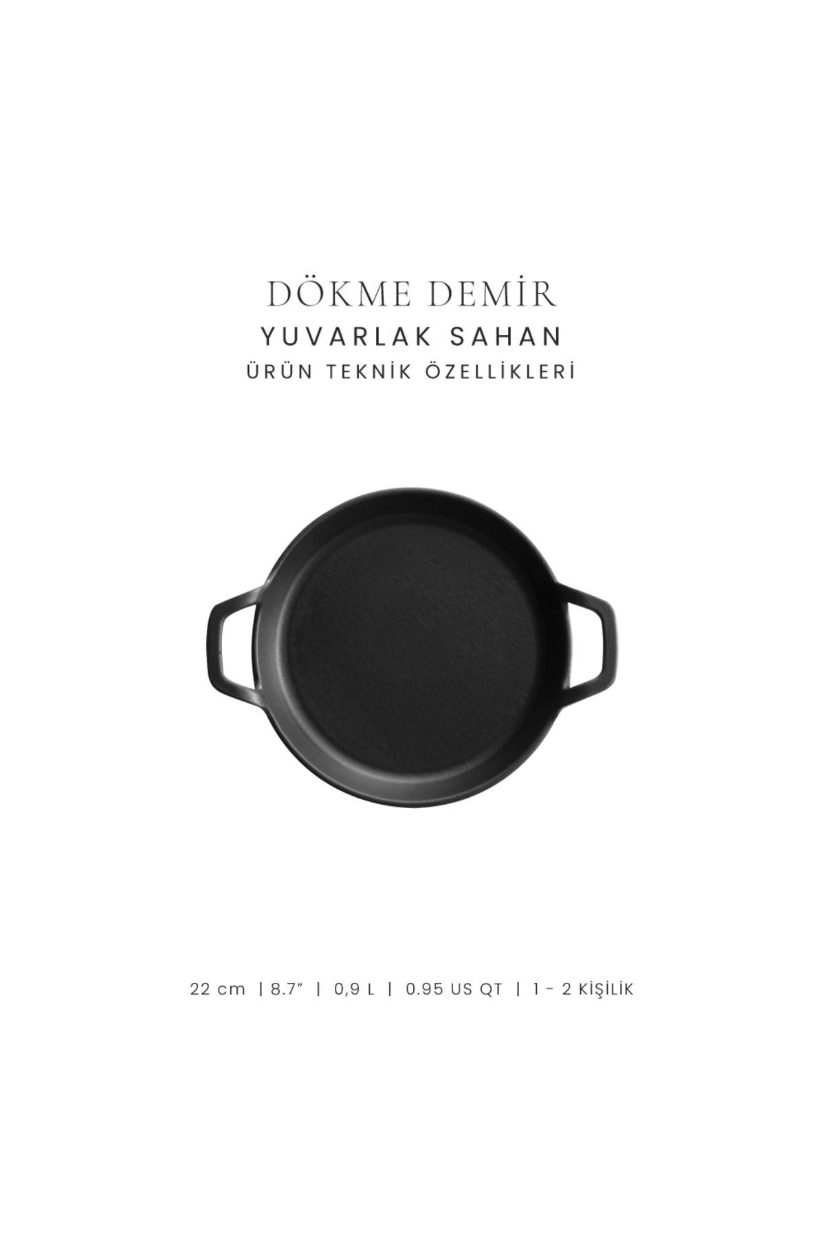 Voeux Forêt Döküm Yuvarlak Sahan ve Nihale 22Cm