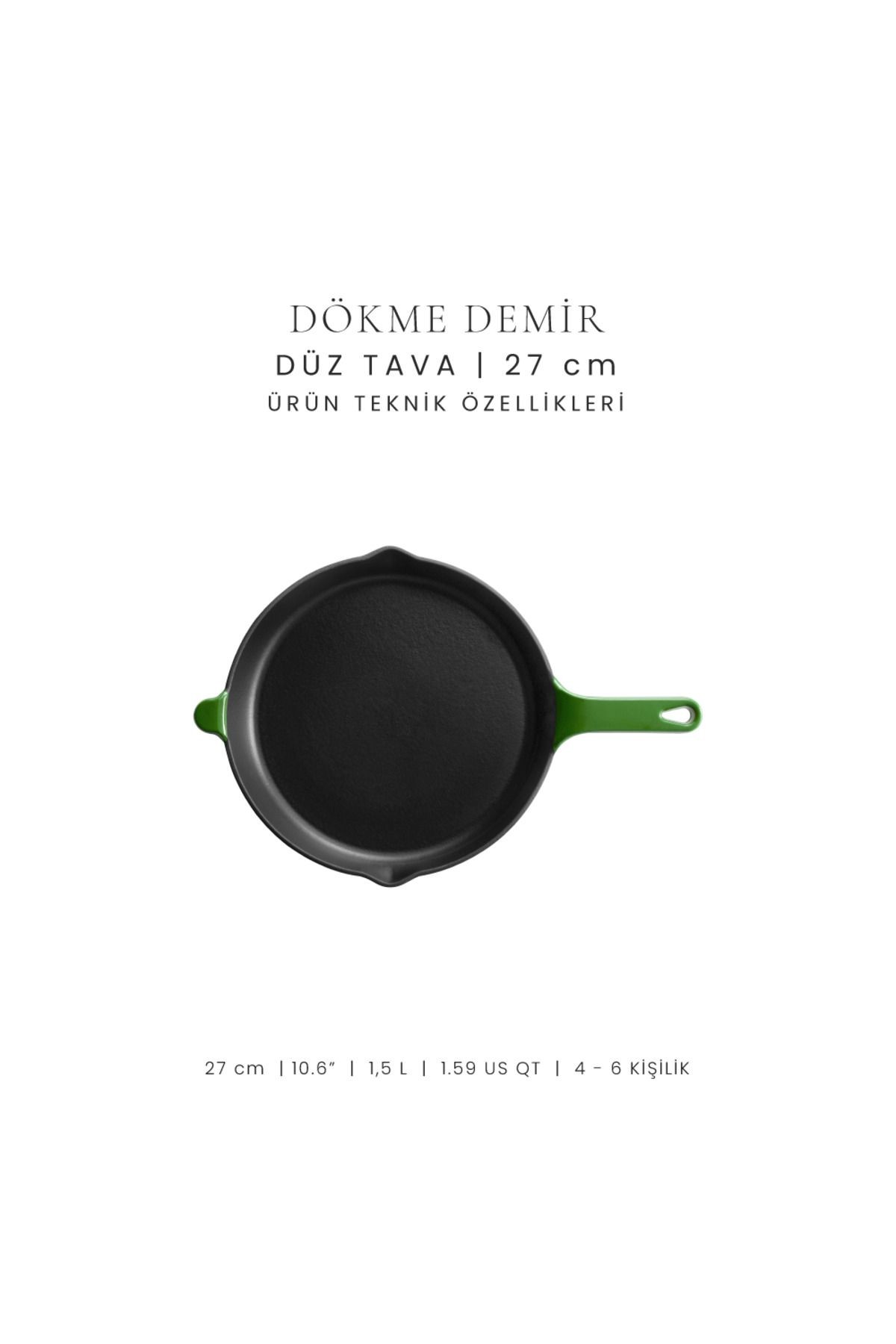 Voeux Forêt Döküm Düz Tava 27Cm