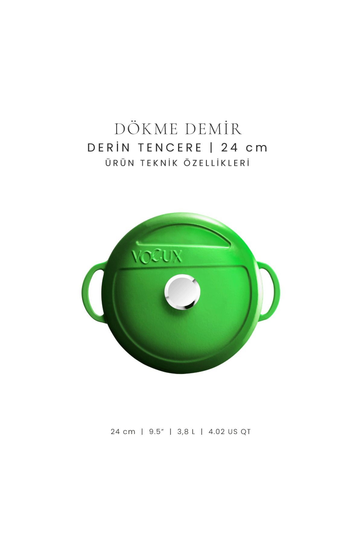 Voeux Forêt Döküm Derin Tencere 24Cm