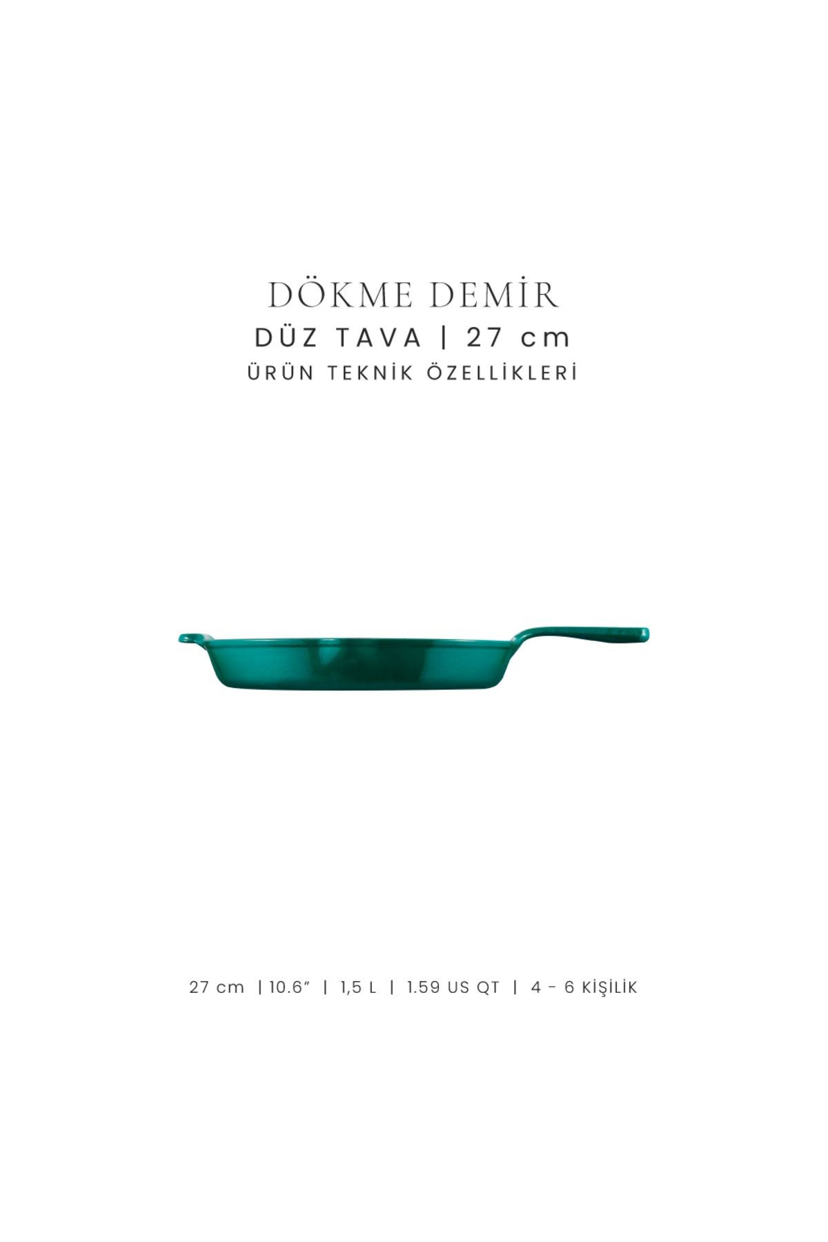 Voeux Profond Döküm Düz Tava 27Cm