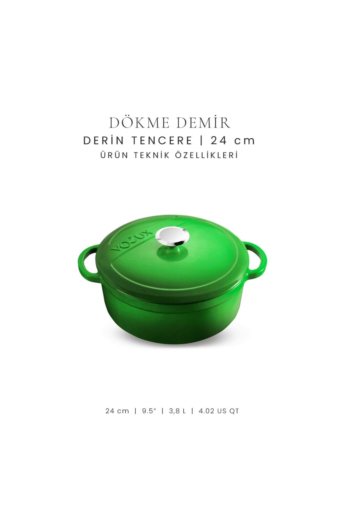 Voeux Forêt Döküm Derin Tencere 24Cm