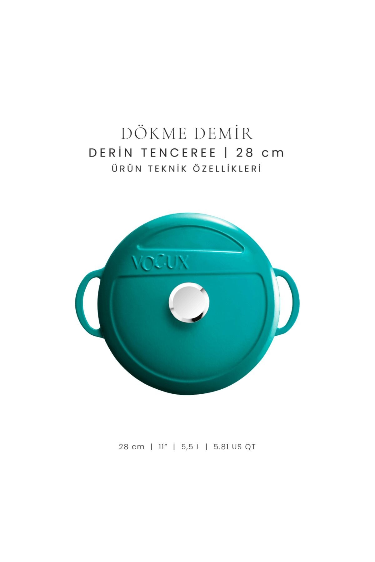 Voeux Profond Döküm Derin Tencere 28Cm