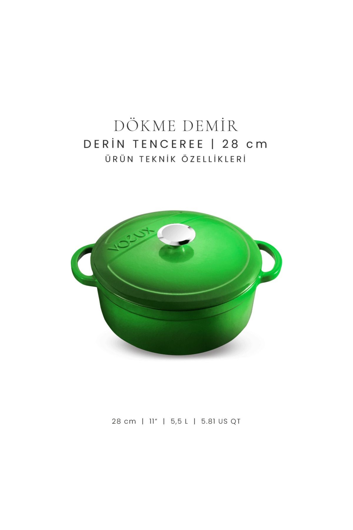 Voeux Forêt Döküm Derin Tencere 28Cm