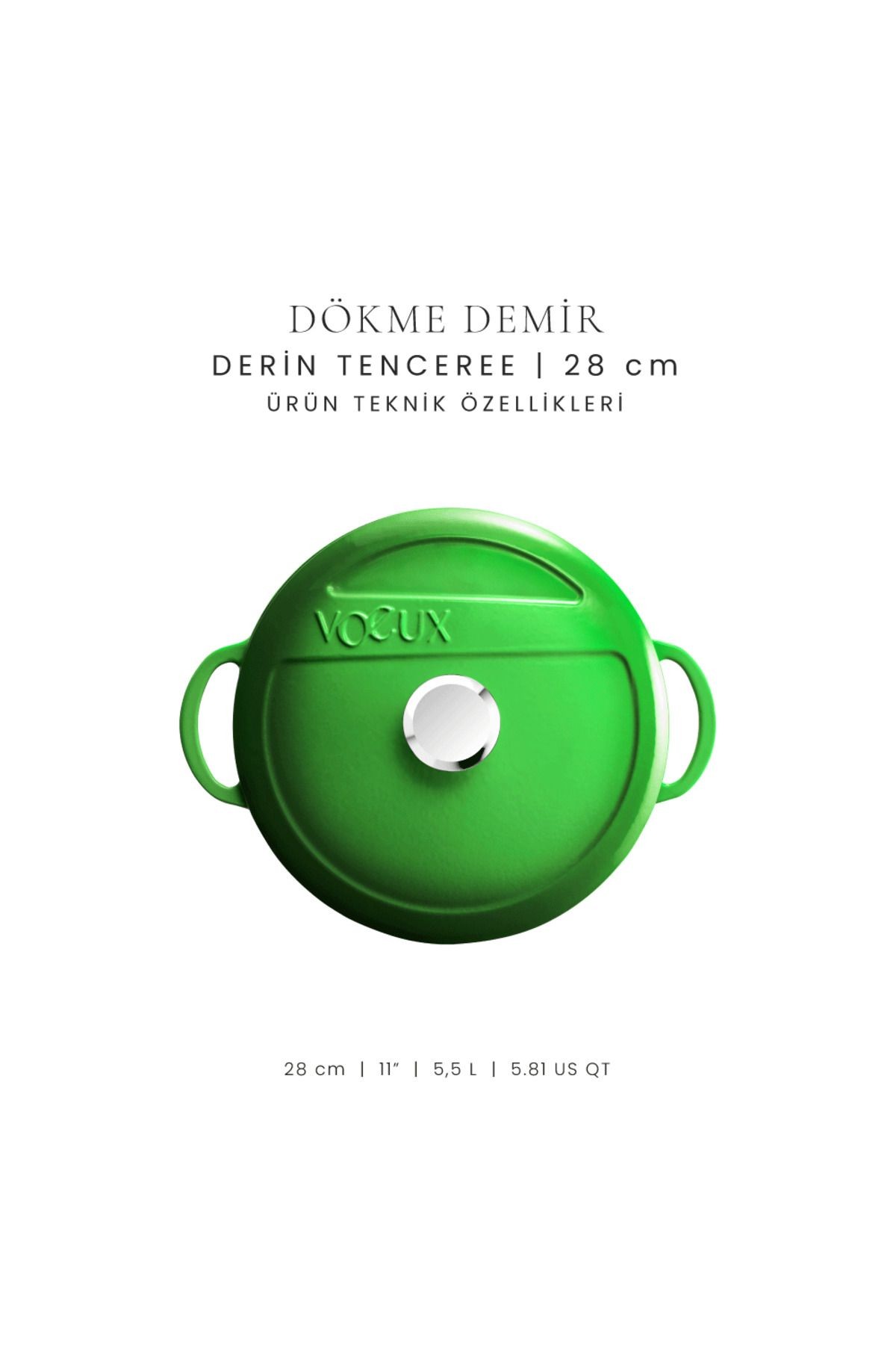 Voeux Forêt Döküm Derin Tencere 28Cm