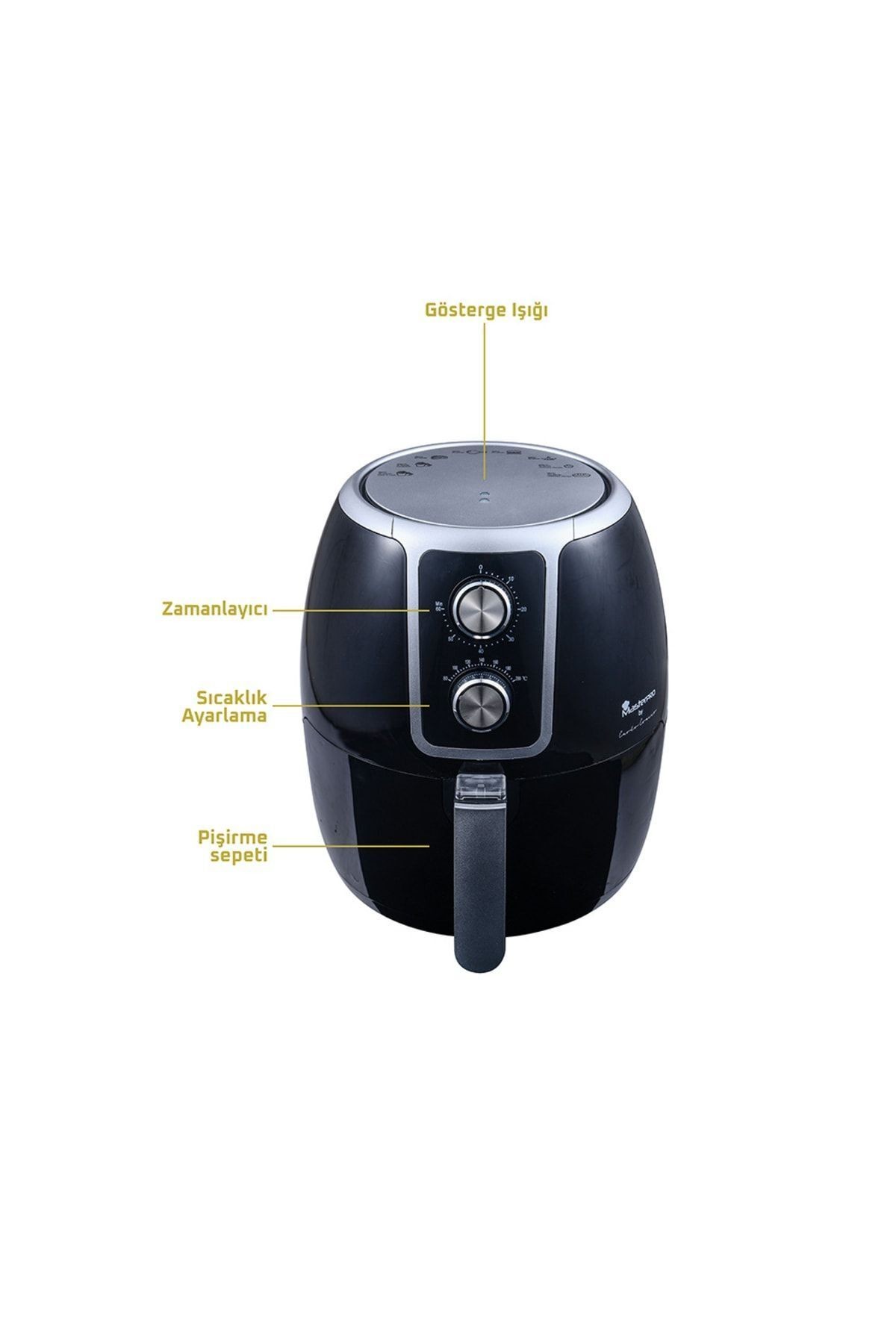 Airfryer Yağsız Fritöz 3,4 Litre Kapasiteli 1500 W Bgmp-9177
