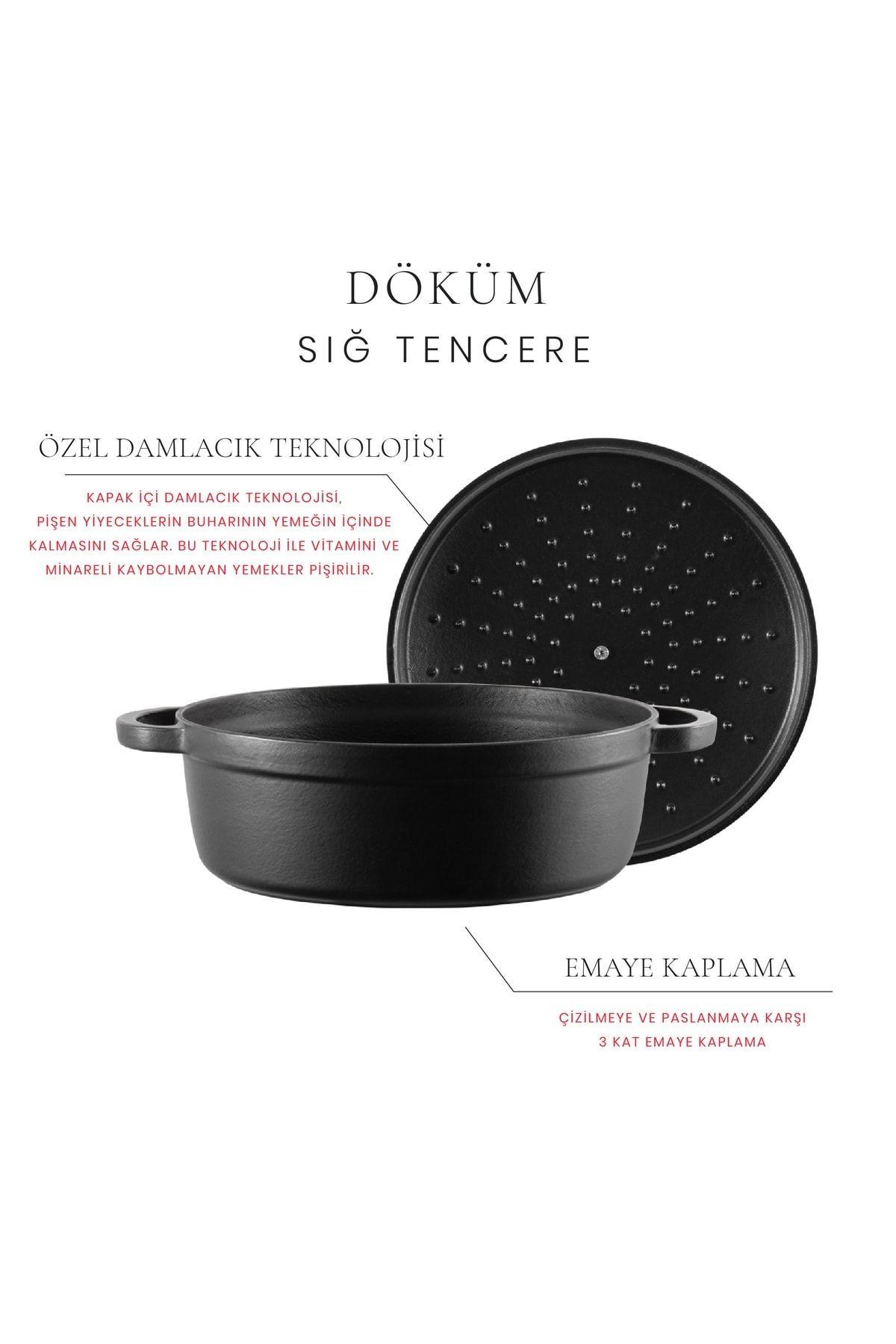 Voeux Elegance Döküm Sığ Tencere 28Cm