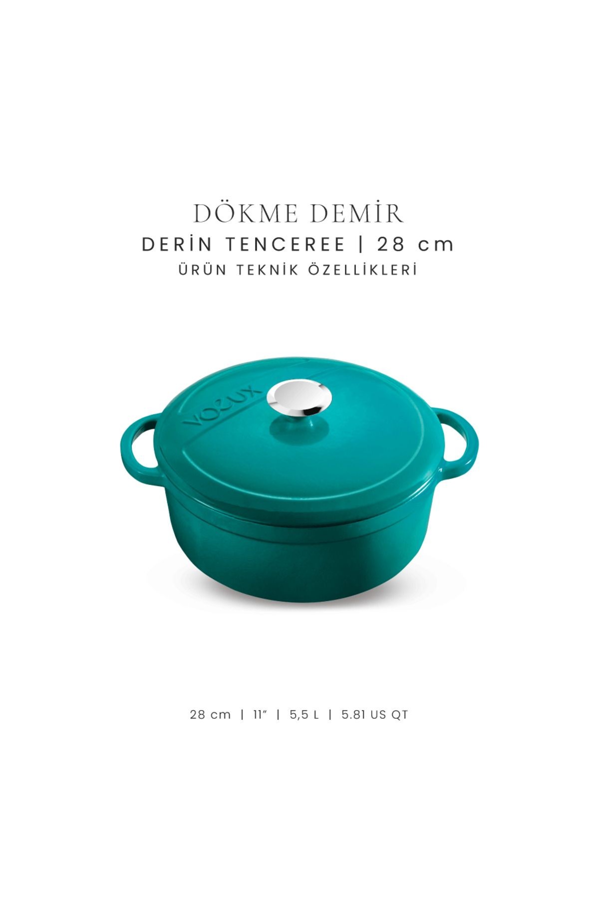 Voeux Profond Döküm Derin Tencere 28Cm