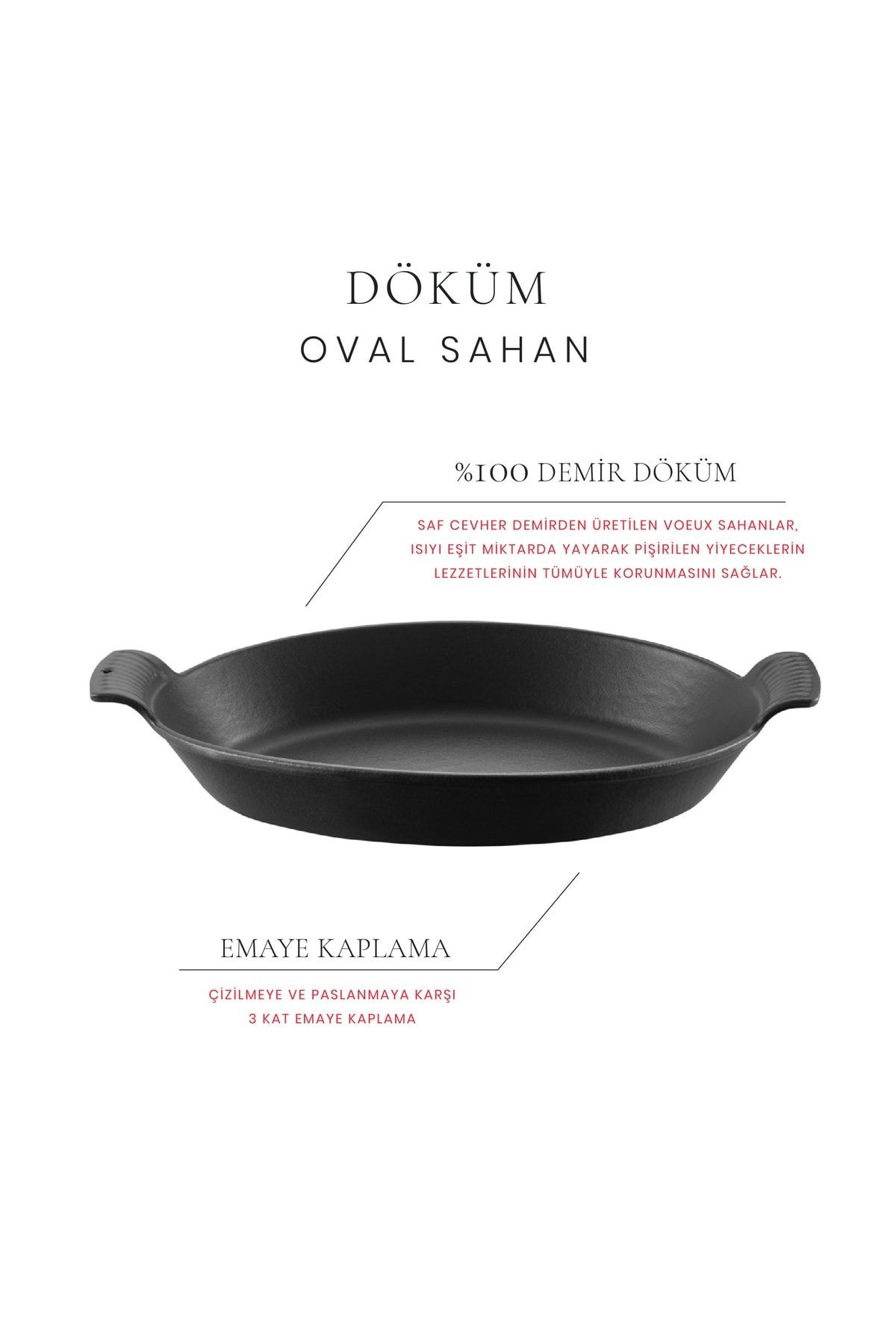 Voeux Elegance Döküm Kayık Sahan 20Cm