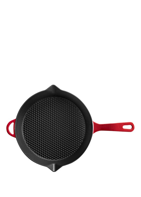 Voeux L'Amour Yardımcı Kulplu Döküm Düz Tava 28Cm