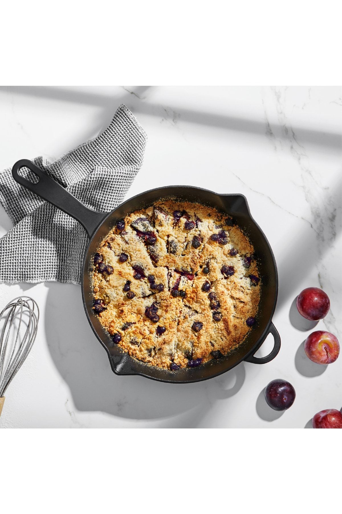 Voeux Elegance Yardımcı Kulplu Döküm Düz Tava 28Cm