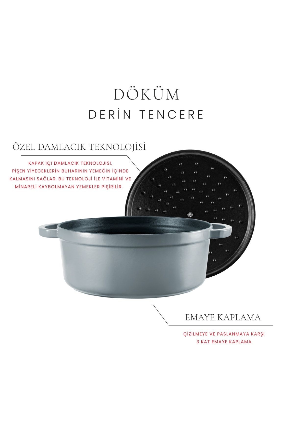 Voeux Gracieuse Döküm Derin Tencere 28Cm