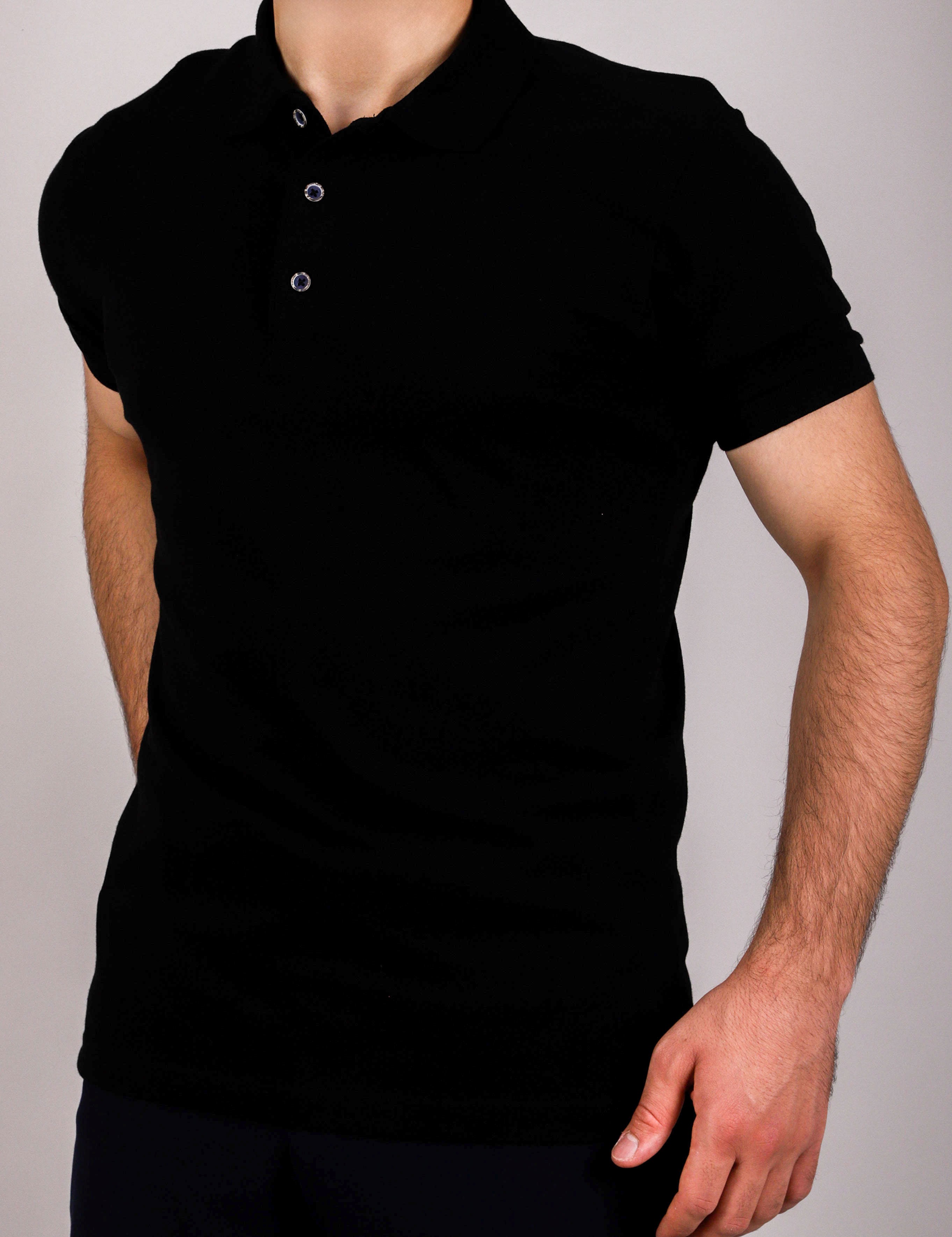 Siyah Renk Polo Yaka T-Shirt