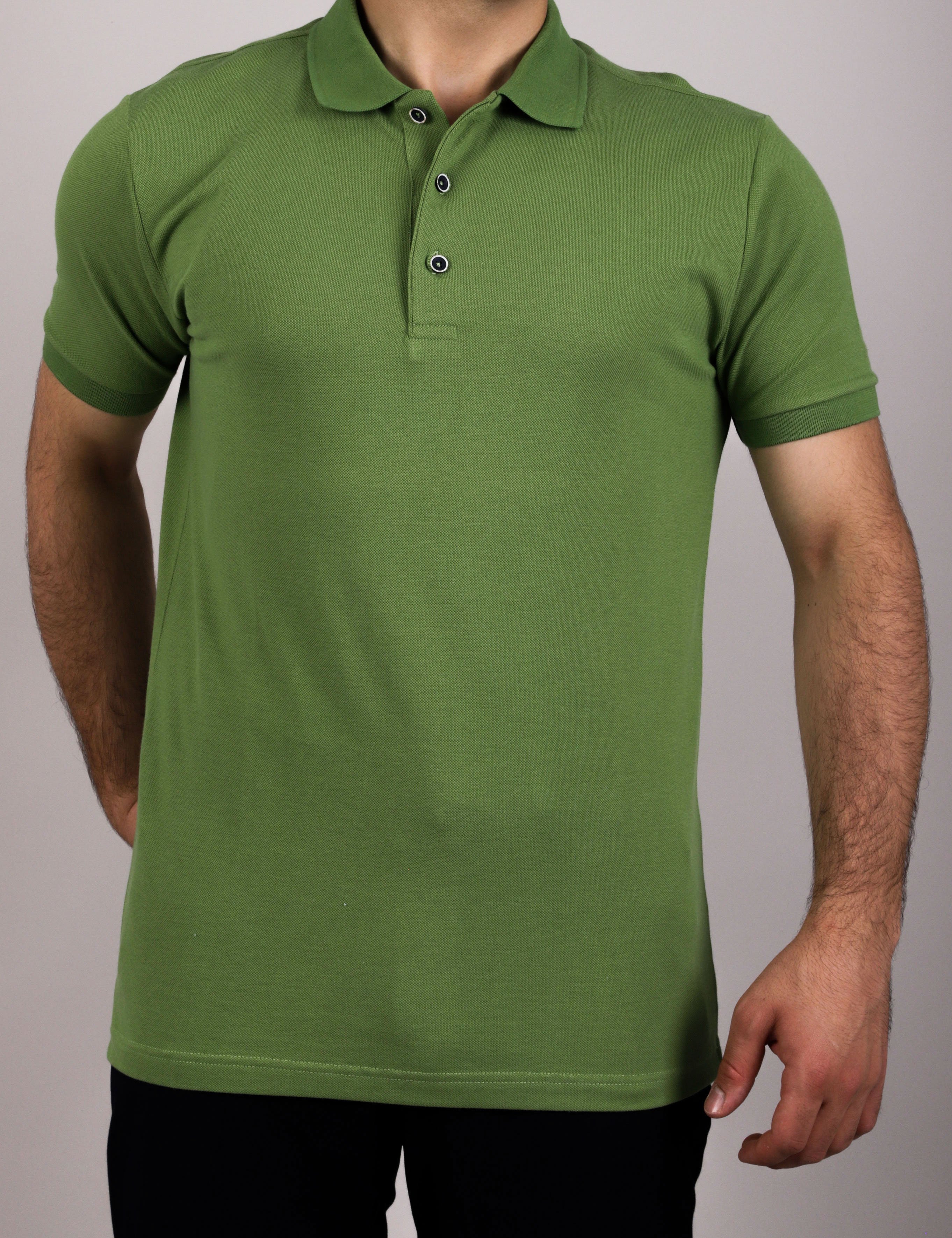 Fıstık-Yeşili Renk Polo Yaka T-Shirt