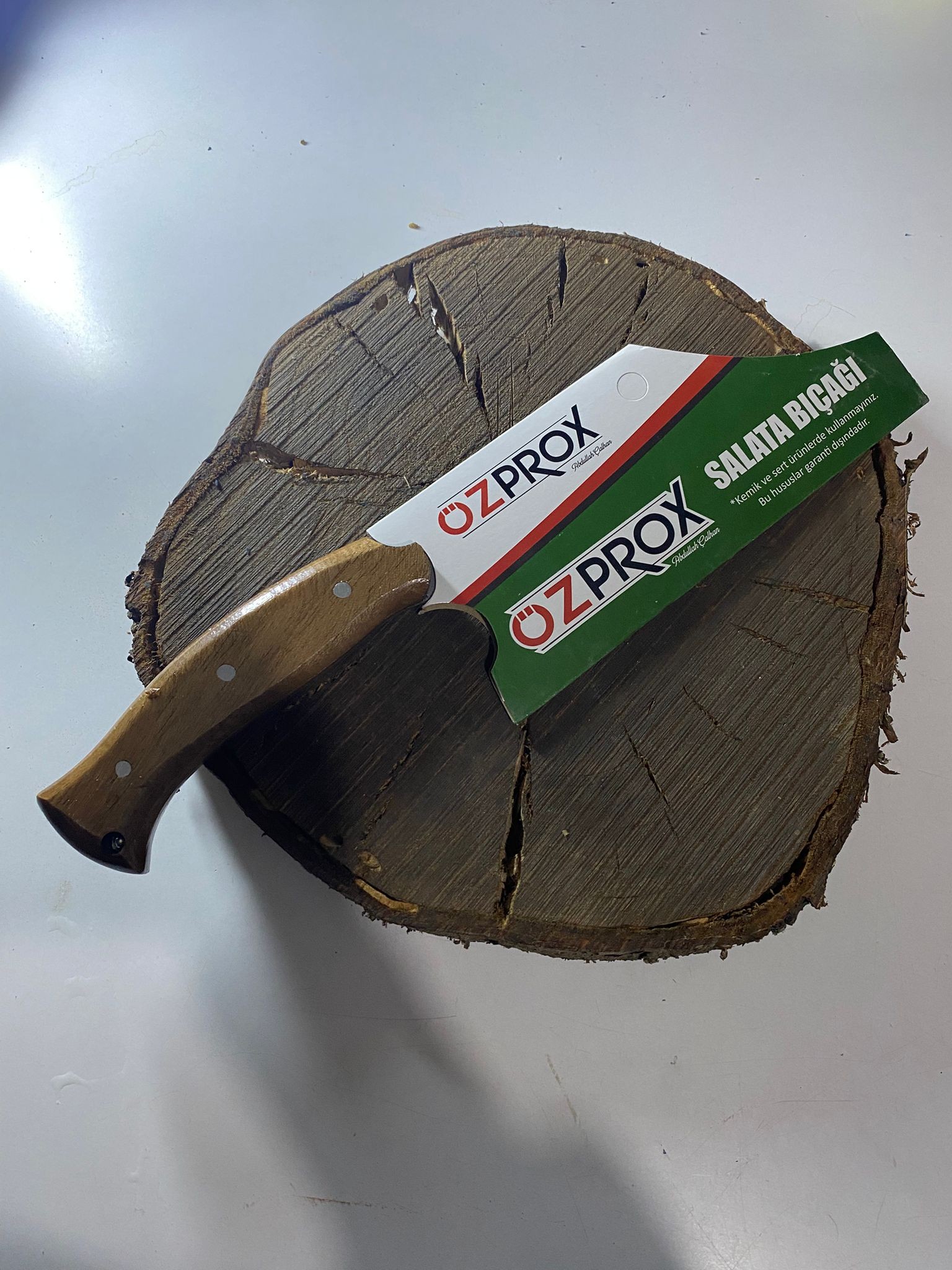 ÖZPROX Dövme Salata Bıçağı – Ahşap Saplı