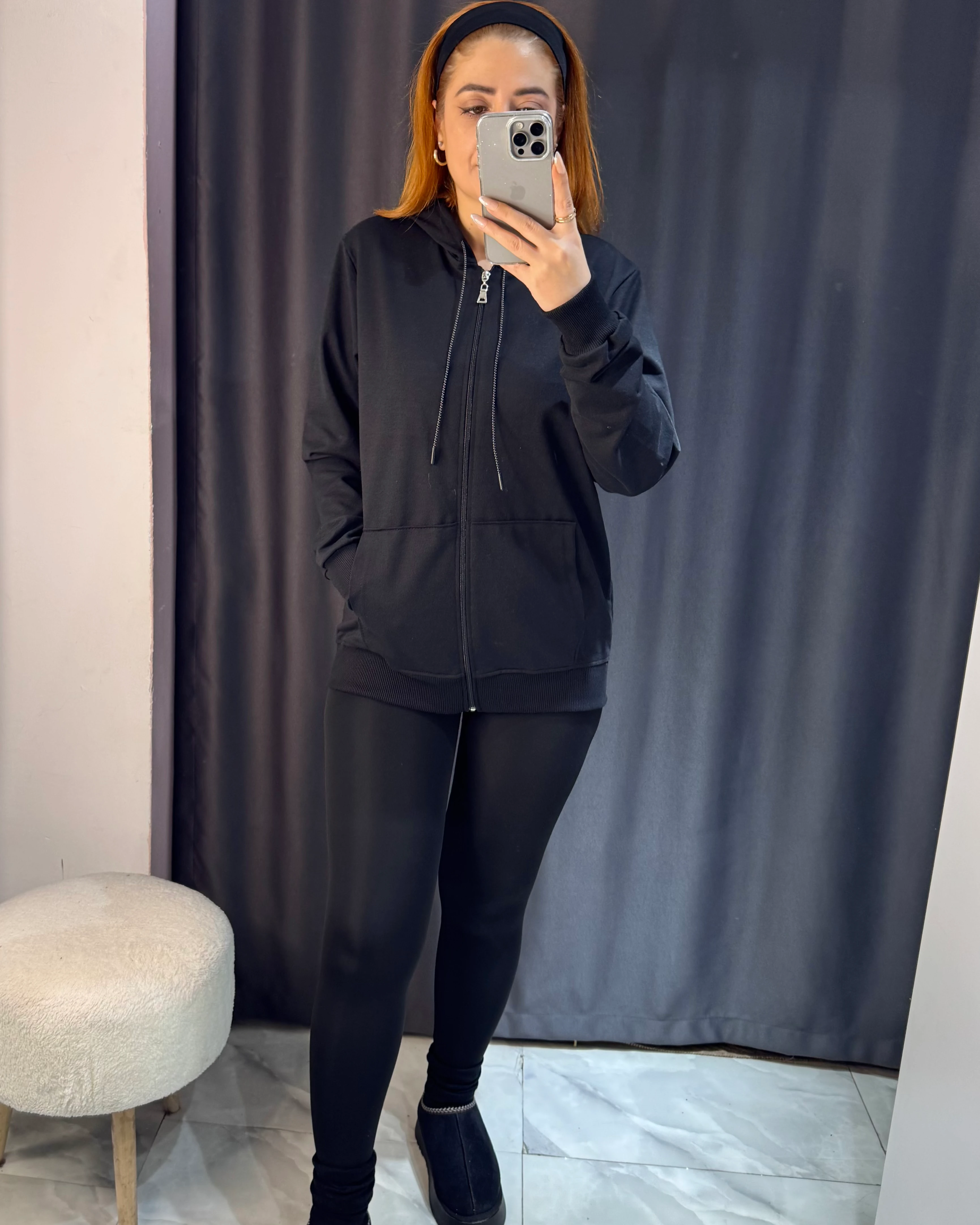 Kapüşonlu Fermuarlı Sweat