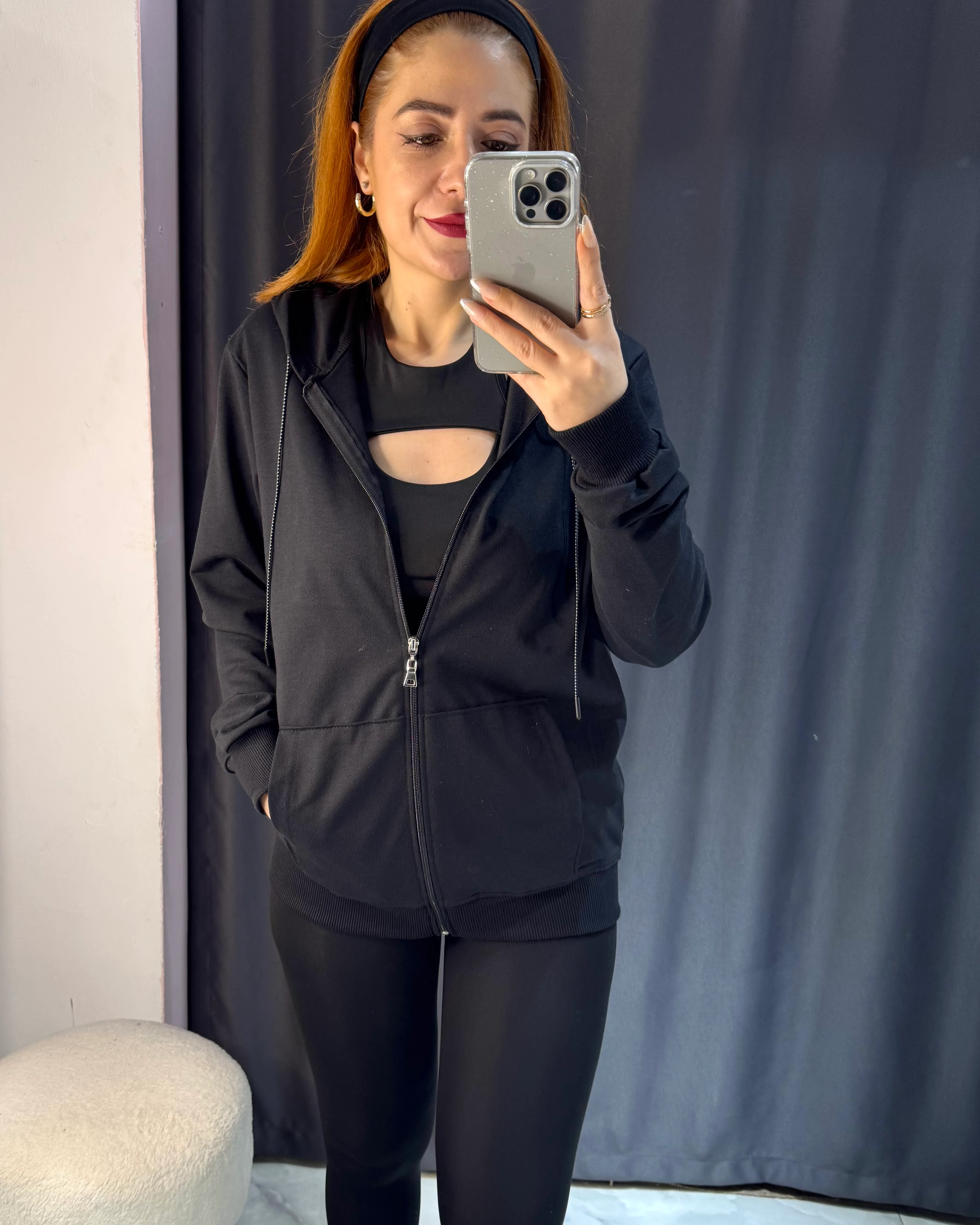 Kapüşonlu Fermuarlı Sweat