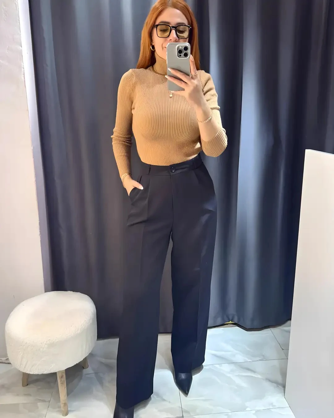 Yüksek Bel Palazzo Pantolon