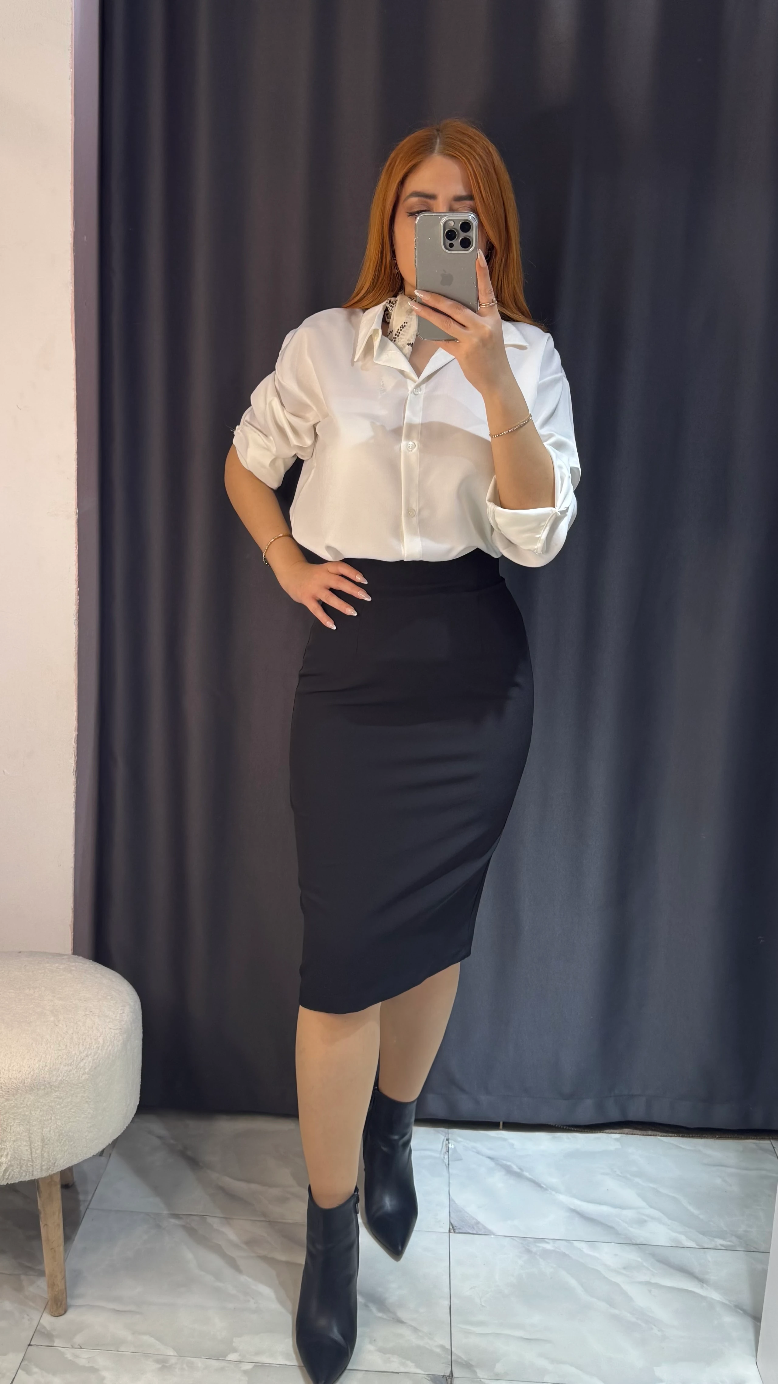 Yüksek Bel Kalem Etek