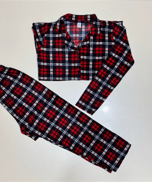 ekose lacivert pijama takımı