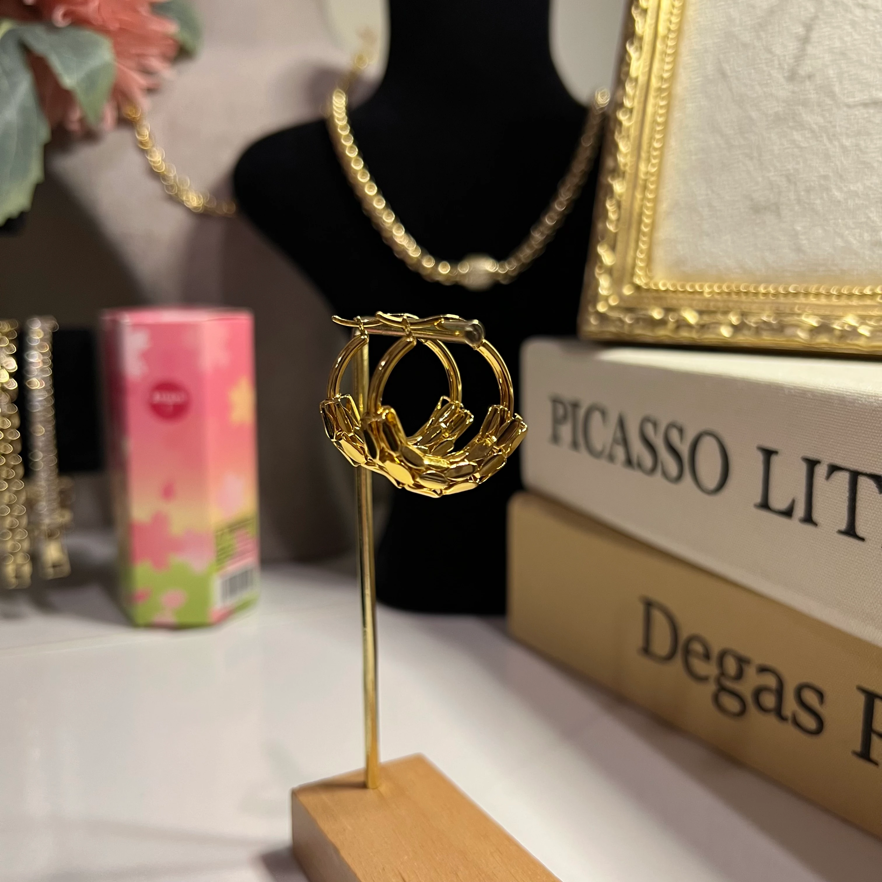 Gold Çelik Halka Küpe