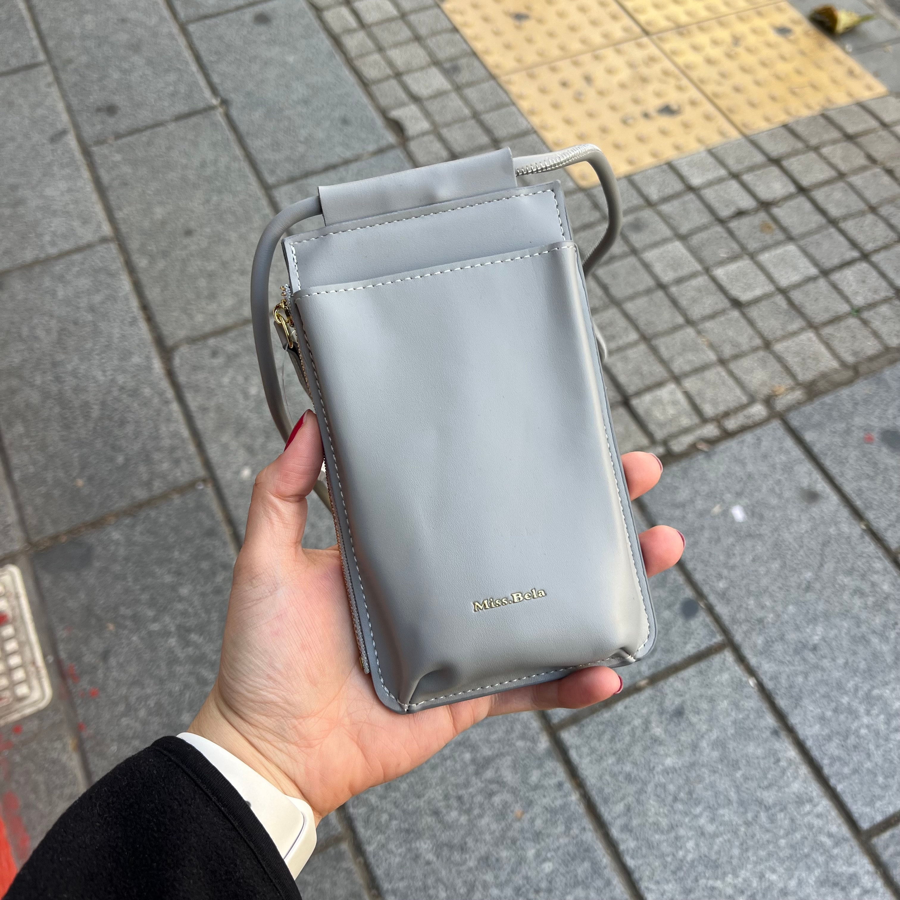 Gri Telefon Çantası