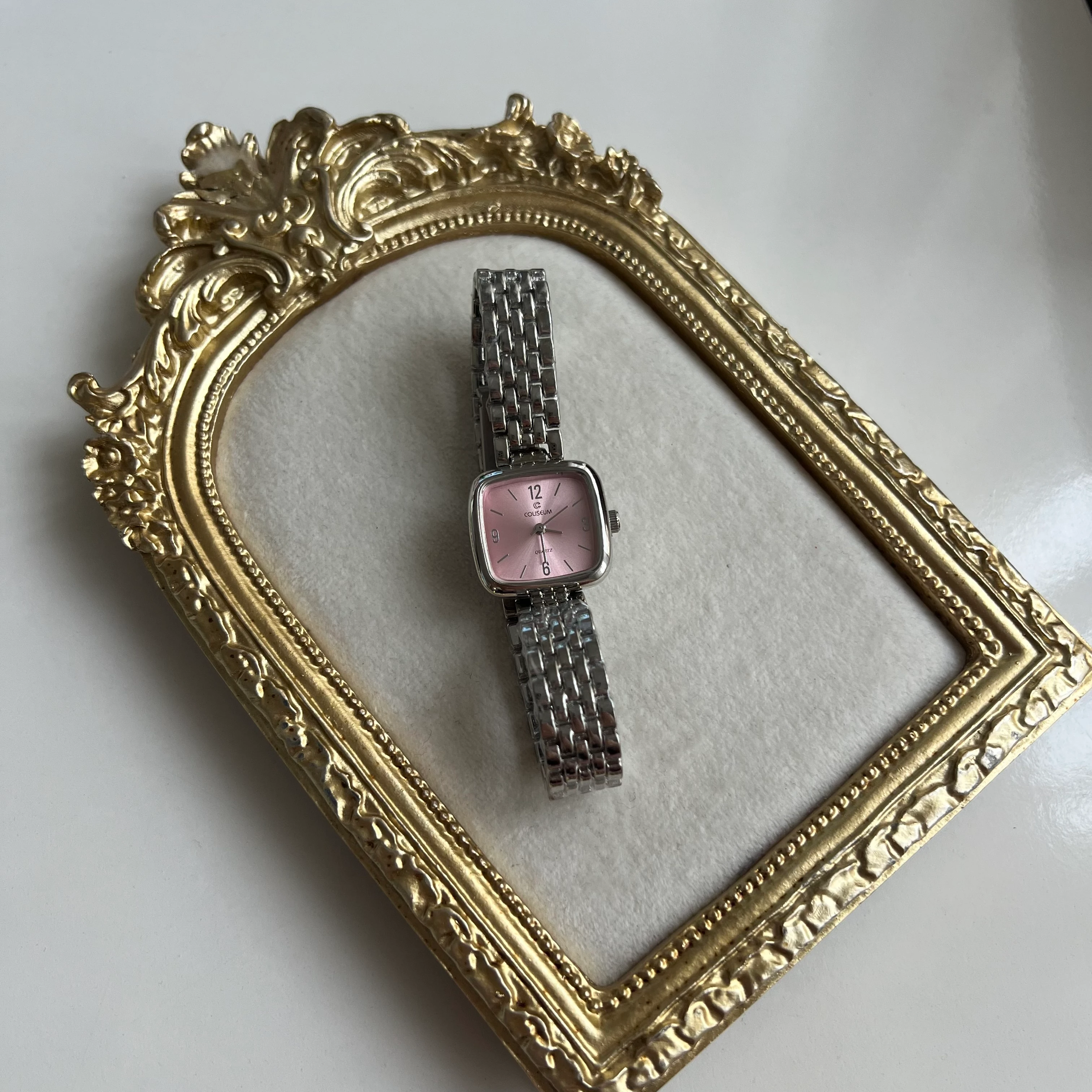 Silver İçi Pembe Kadın Saat