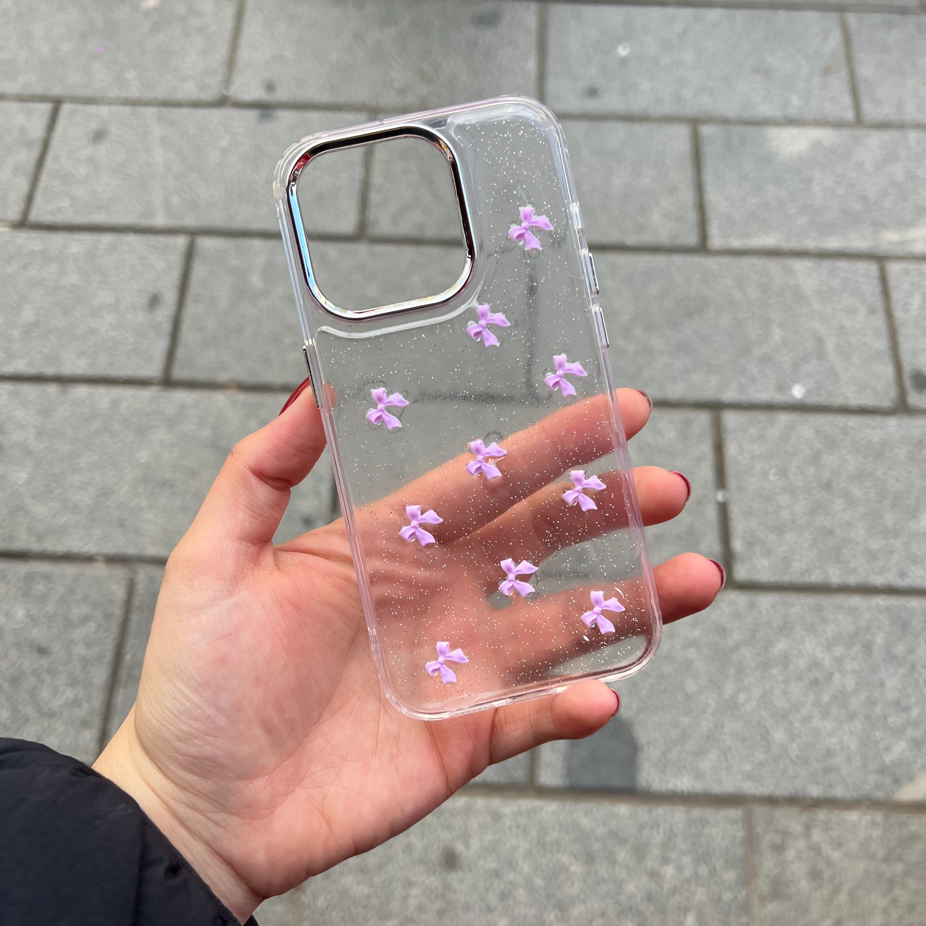 Iphone 15 Pro Lila Kurdele Kılıf