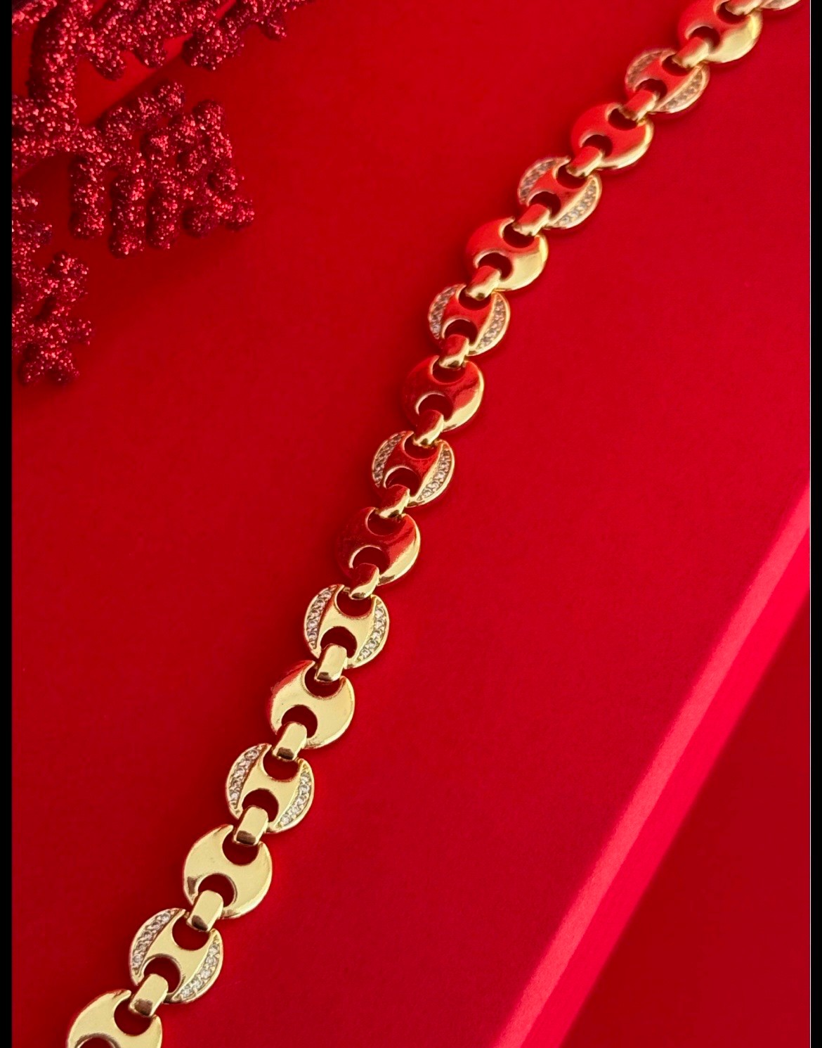 Düğme Model Gold Bileklik