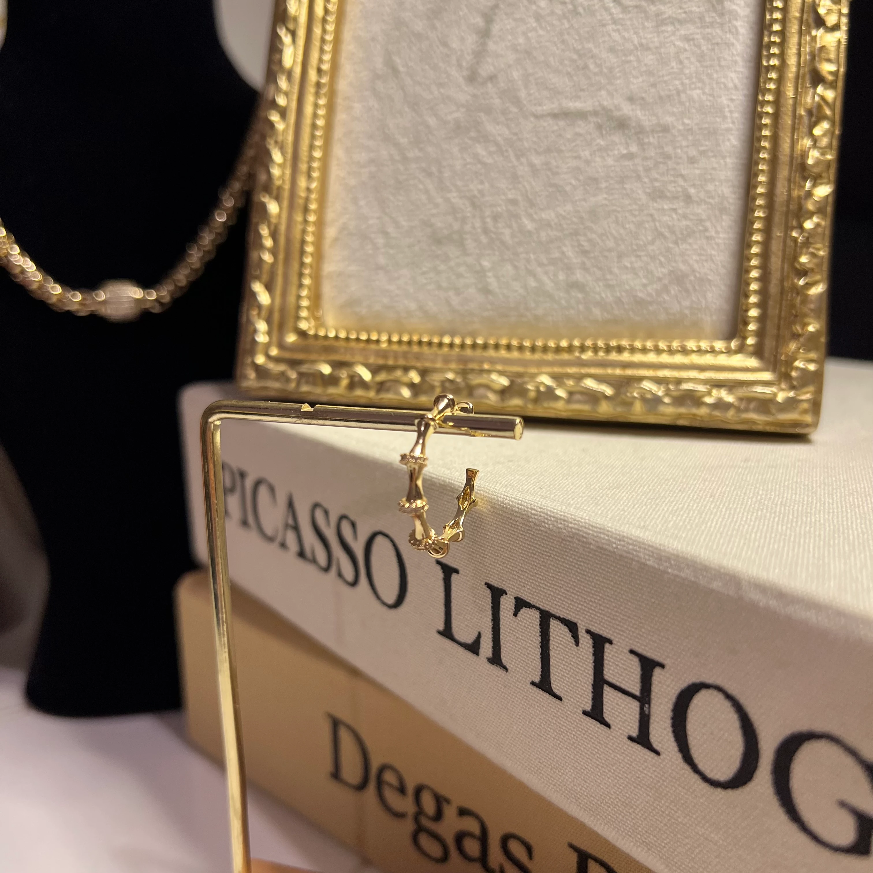 Gold Taşlı Kemik Yüzük Ayarlanabilir