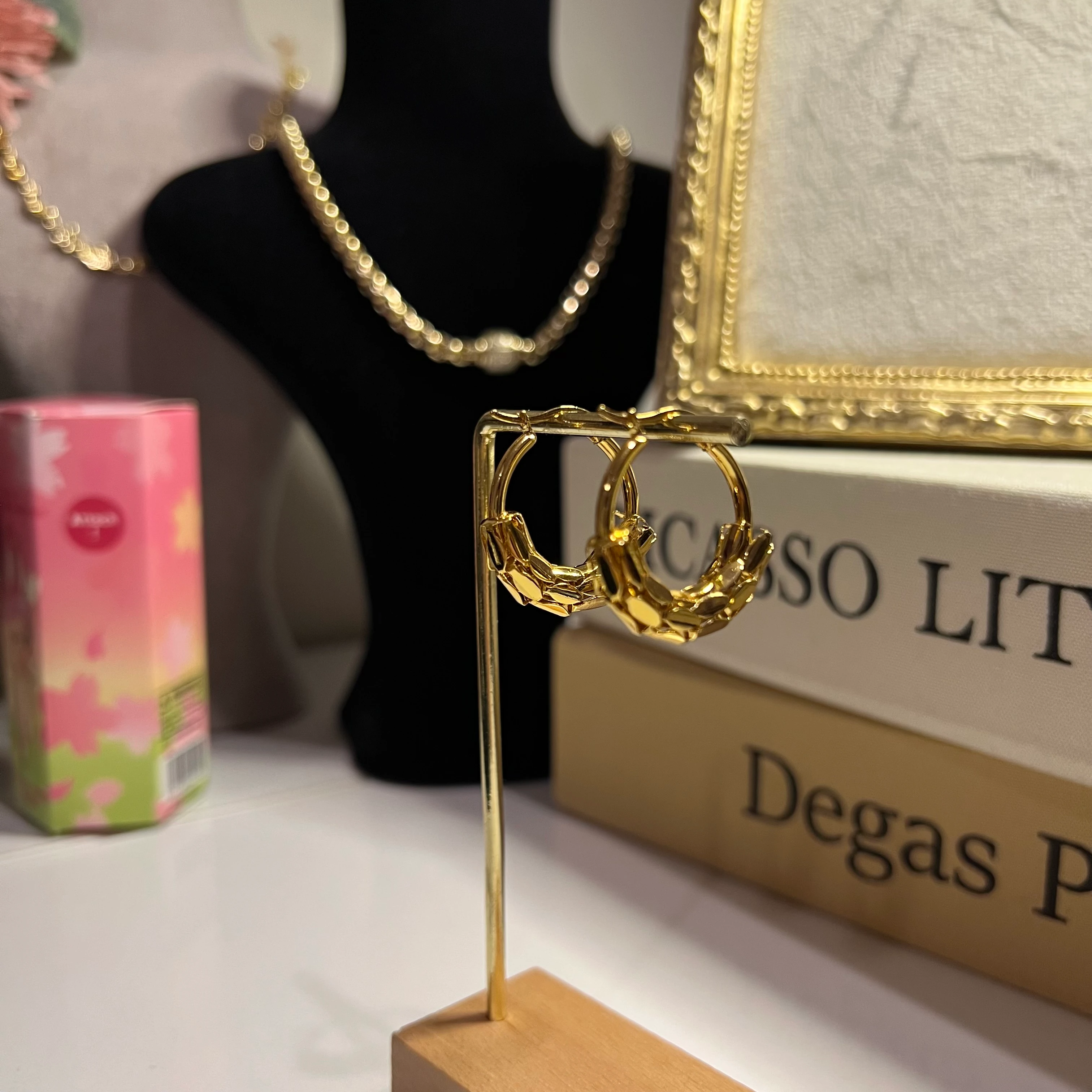 Gold Çelik Halka Küpe