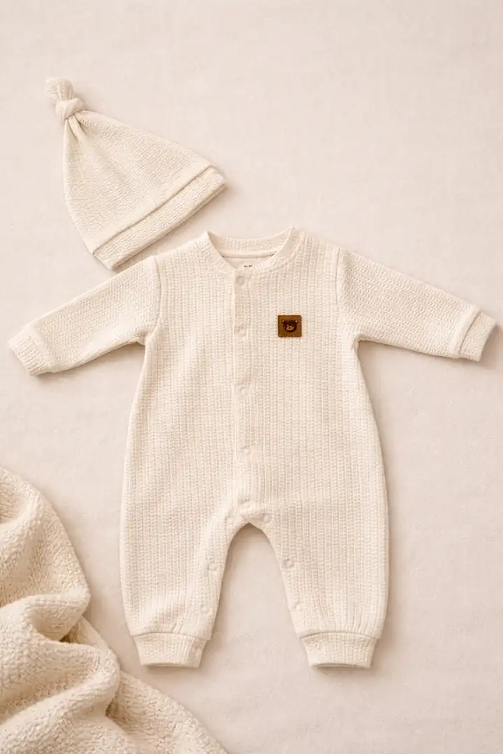 Ivory Teddy Organik Tulum Set