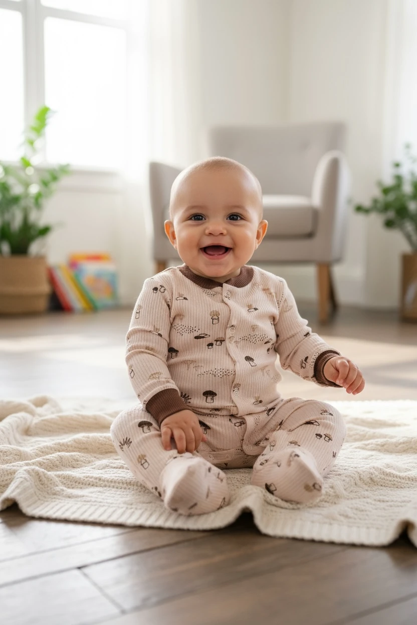 Mushroom Tale Romper Set 3'lü