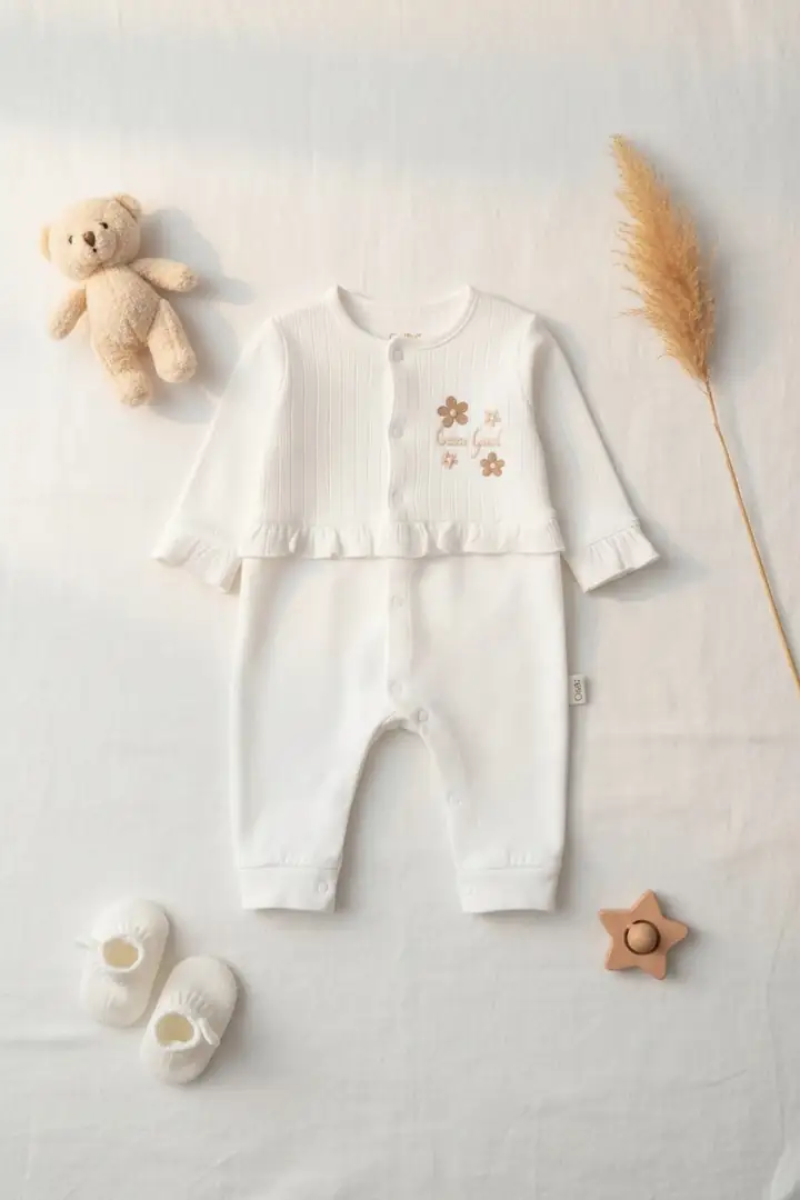 Veloura Nest Organik Patiksiz Bebek Tulum