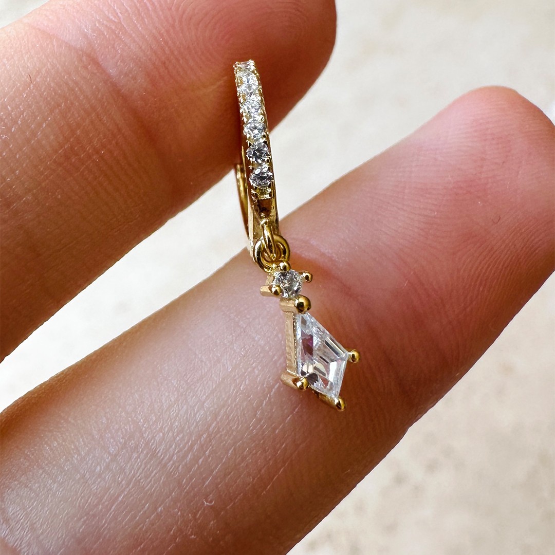 Fang Charm 925 Ayar Gümüş Halka Küpe